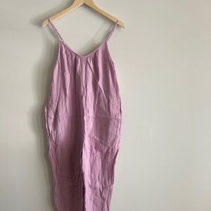 Target Universal Thread Cotton Gauze Jumpsuit Romper Pale Lilac size M